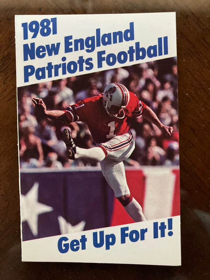 Lot (22) 1981 New England Patriots Football Pocket Schedules MINT - Image 2 of 2