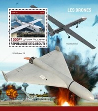 Military Attack Drones Aviation MNH Stamps 2023 Djibouti S/S