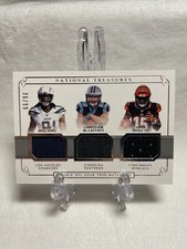 2017 Panini National Treasures Rookie Gear Trio Williams/McCaffrey/Ross III /99