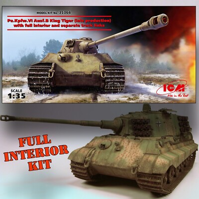 ICM 1/35 KING (ROYAL) TIGER II TANK PZ.KPFW. VI AUSF.B (LATE VERSION) KIT 35364