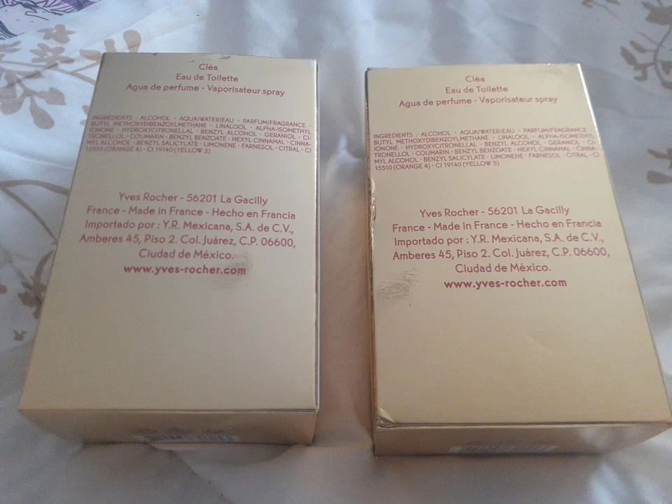 Lot De 2 Eaux De Toilette Clea Yves Rocher 75ml Chacun Plein Dans Leurs Boîtes - Photo 3/4