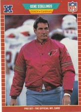 FREE SHIPPING-MINT-1989 Pro Set #341 Gene Stallings Phoenix Cardinals Arizona CO