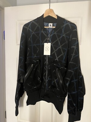 NIKE X UNDERCOVER SR MA-1 BOMBER PATTERNED JACKET Made Italy Black