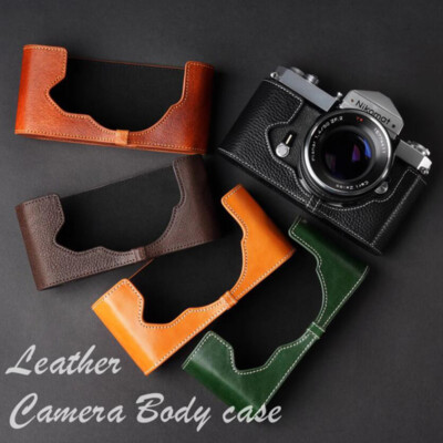 Genuine Real Leather Half Camera Case Bag Cover for Nikomat FTN FT FT2 FT3 FS
