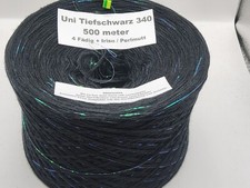1,40EURO/100 m Bobbel Tiefschwarz 4 Fädig  + Irise Perlenglanz Farbverlaufsgarn