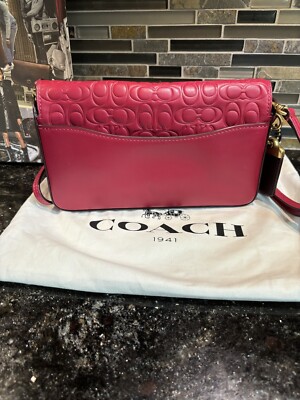 Coach 1941 Dinky Signature Embossed Glovetanned Leather Bright