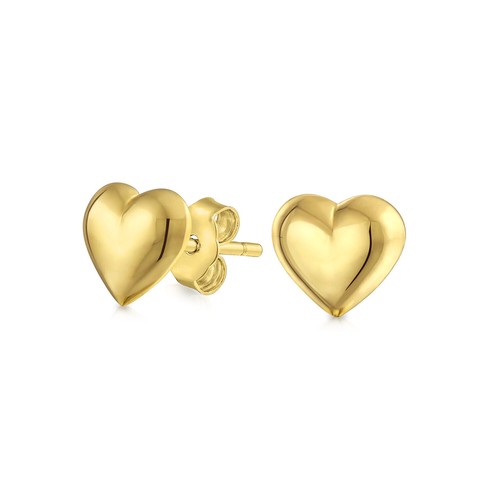 Minimalist Real 14K Yellow Gold Puff 