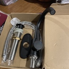 hanebath single handle bathroom faucet matte black