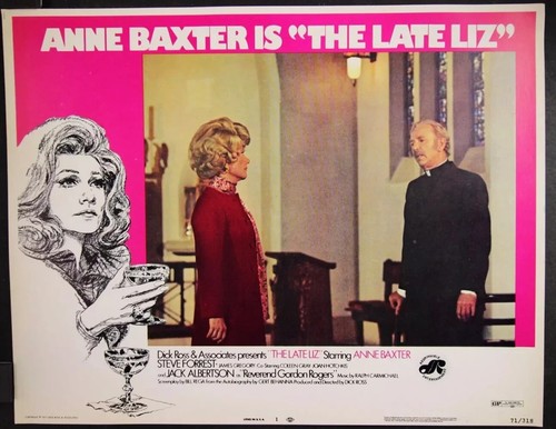 8 LOBBY CARD SET 1971 THE LATE LIZ * ANNE BAXTER * STEVE FORREST * JAMES GREGORY - Picture 3 of 8