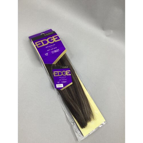 Edge by Outre Soft Yaki #C1B27 Off Black Honey 12” Yaki Straight 100% Human Hair
