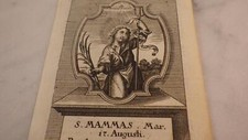 1720.Sainte Mammès de Césarée ( gravure.Turquie).