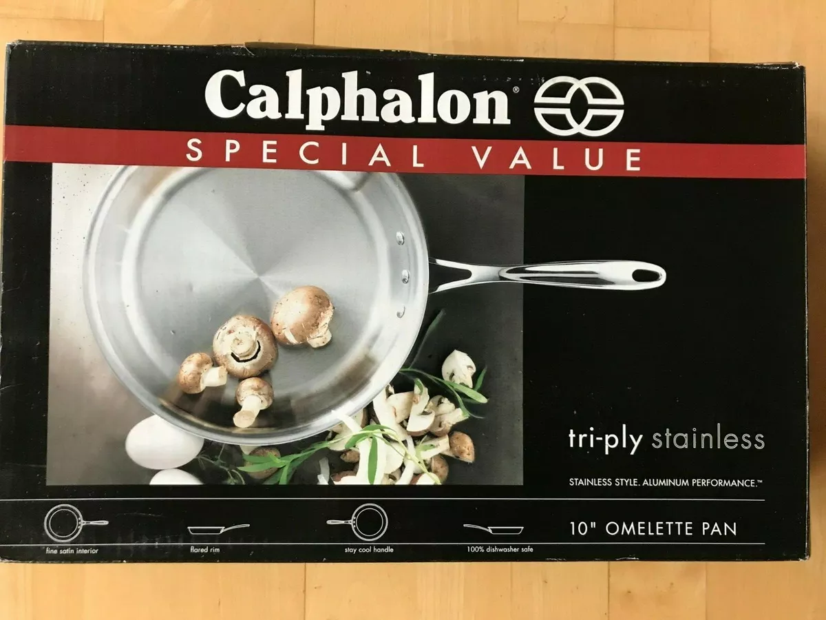 Calphalon Tri-Ply Stainless Steel 10-Inch Omelette Fry Pan