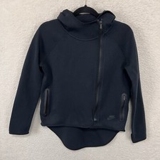 Nike Tech Fleece Sweatshirt Womens S Black Tail Cape Full Zip Hoodie 908822