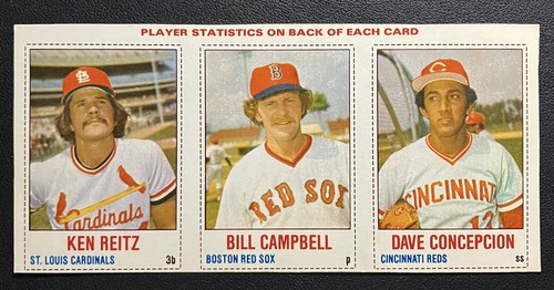 Bill Campbell, Dave Concepcion, Ken Reitz [Hand Cut Panel] 1978 Hostess card