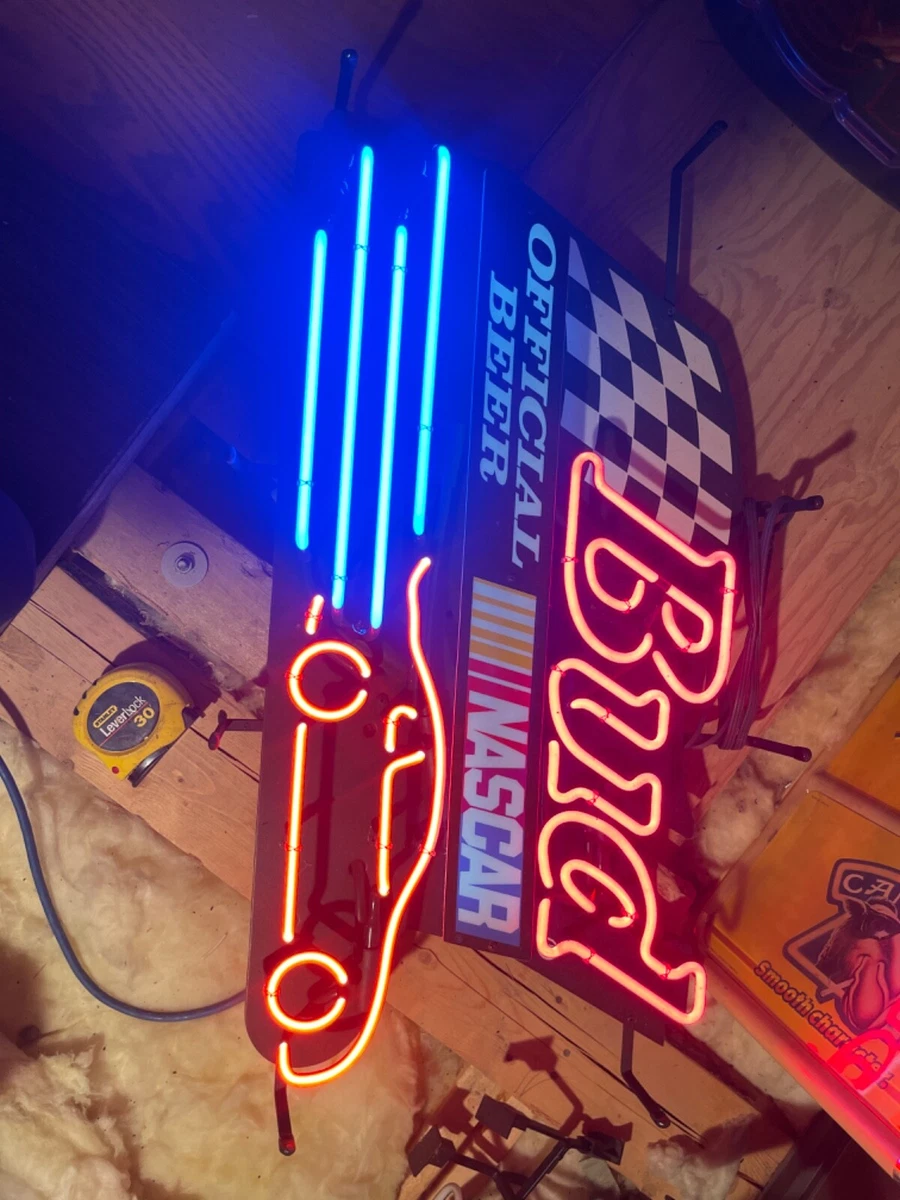 希少 ヴィンテージ Budweiser レーシングカー ネオン看板 インテリア Nascar Neon Sign In Collectible Budweiser Signs & Tins for sale | eBay