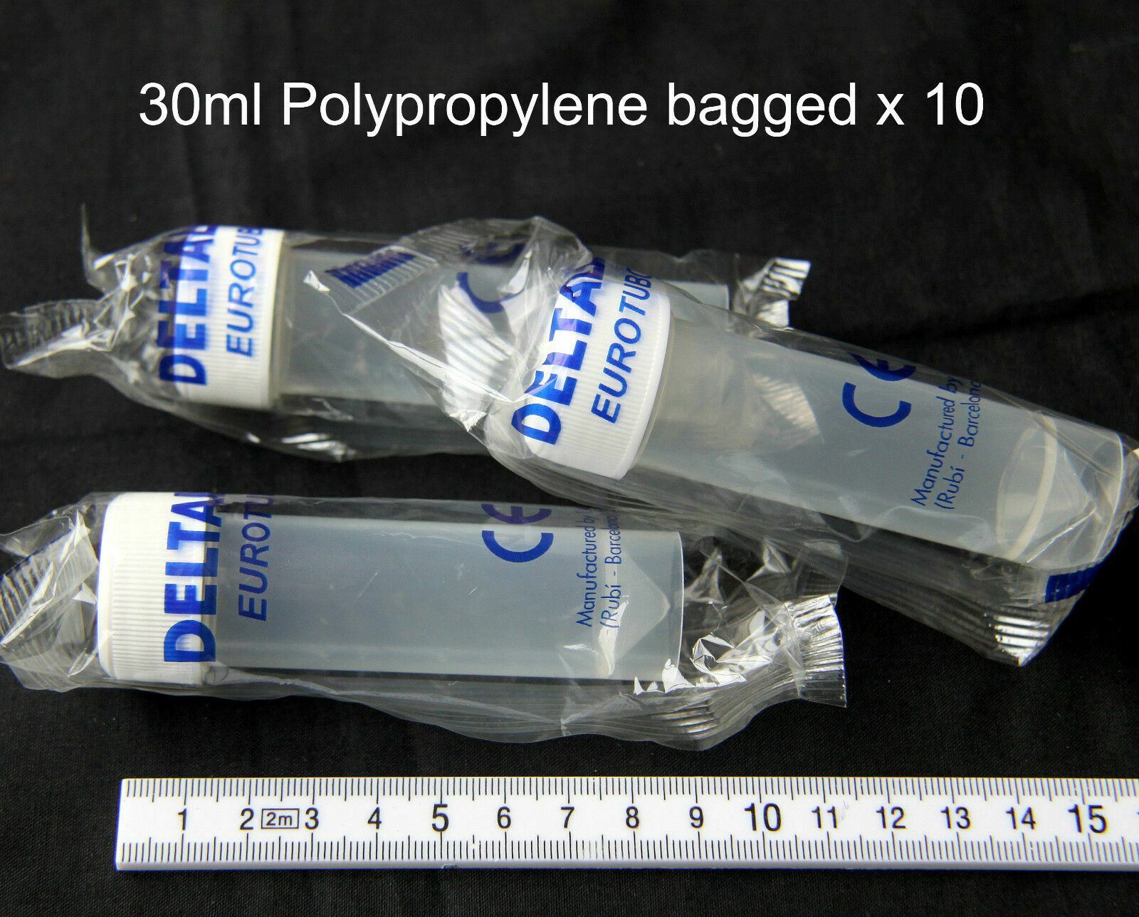 30ml Polypropylene container sterile test tube vial x 10 sample stool