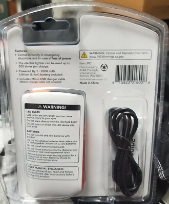 atak rechargeable flashlight ebay ATAK 800 Windproof Electric Lighter With Phone Charger And Flashlight NEW