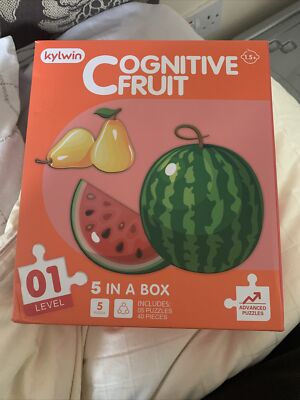 Kylwin Cognitive Fruit Level 1 Advanced Puzzles 1,5+ 5 in einer Box