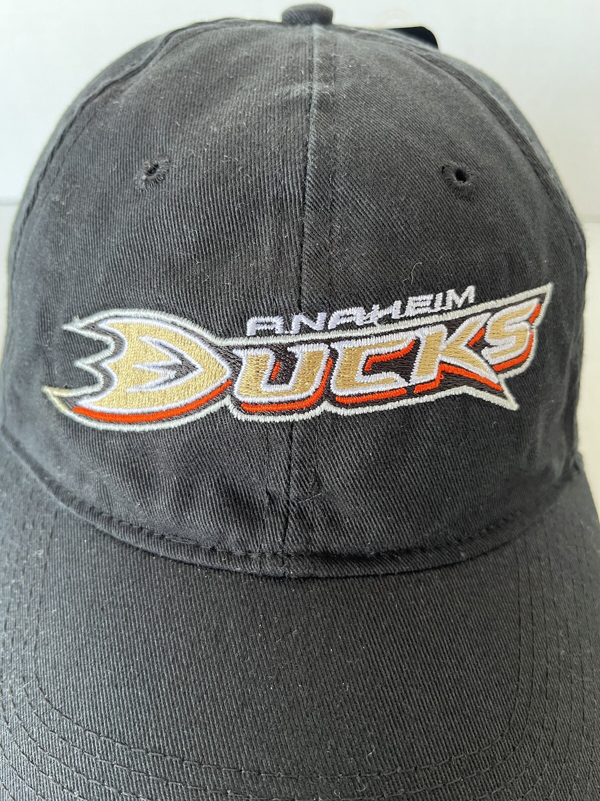 Anaheim Ducks Black Cap Hat Drew Pearson Marketing Adjustable NHL Hockey Workout