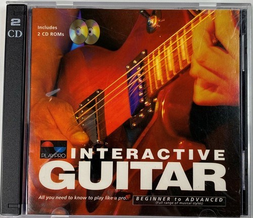 Playpro Software Interactive Guitar CD ROM (2XCD-ROM for PC) Near Mint Condition