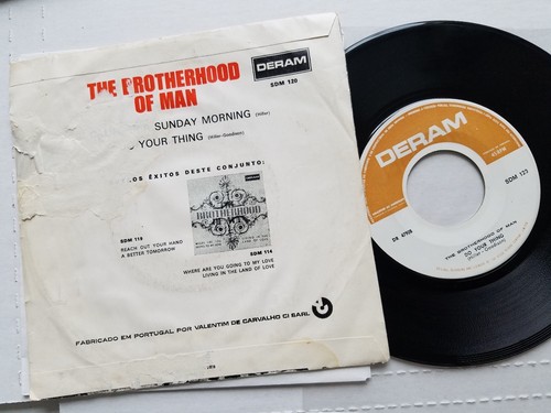 BROTHERHOOD OF MAN - California Sunday Morning / Do Your Thing 1971 PORTUGAL 7" - Imagen 2 de 2