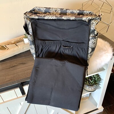 PETUNIA PICKLE BOTTOM 'Sashay Satchel' - Black Cream Canvas