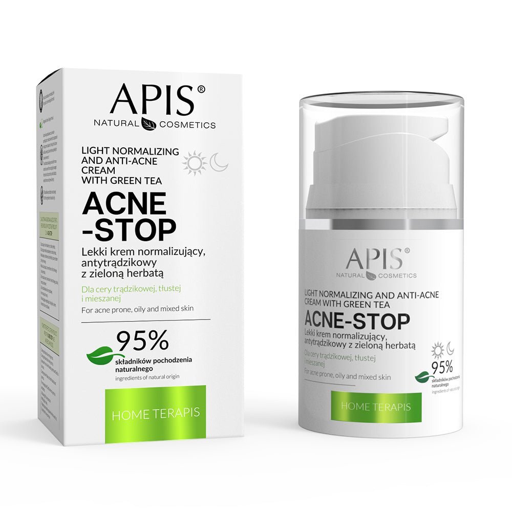 APIS Acne-Stop / Home terApis - Light Normalizing and Anti-Acne Cream with Green