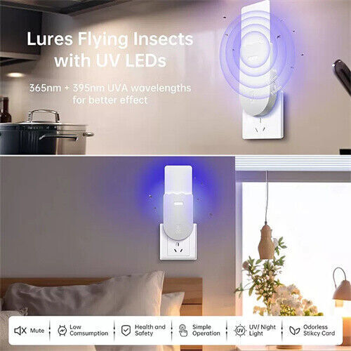 2PCS Plug-in Mosquito Killer UV Light, Killer for Mosquitos Flying Insect Trap - Picture 6 of 21