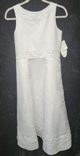 NWT Swea Pea  Lilli Girls White Embroidered Organza Communion Dress Size 14