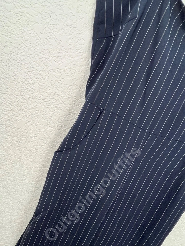 NUEVO Mono para mujer Honey Punch mameluco a rayas talla M Foto 3 de 4