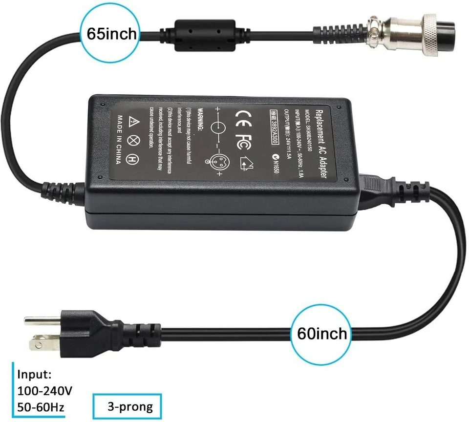 Cargador de batería 24V para scooter eléctrico RAZOR MX350 CC2420 PR200 Pocket Mod Foto 4 de 4