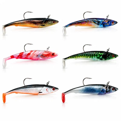 SØVIK PREDATOR Großfisch-Gummifisch Shad 300g/400g Heilbuttköder Jig-Köder - Bild 1 von 4