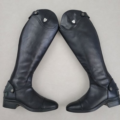 Horze Womens Duvall Tall Dress Boots Black Size 41 US 10.5 Equestrian Riding 