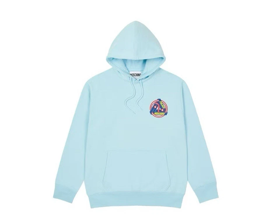 Palace Moschino Hoodie Blue Size Medium - Image 2 of 2