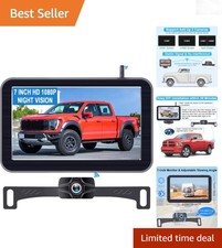 Wireless Backup Camera 7 Inch HD 1080P for Truck SUV Car Reversing Night Vision