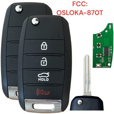 2 For 2013-2016 KIA FORTE FLIP KEY KEYLESS ENTRY REMOTE FOB OSLOKA-870T OKA-870T