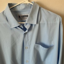 Dixxon Flannel Co Shirt Mens 2X Light Blue Long Sleeve Performance Bamboo Blend