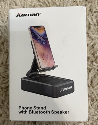 Phone Stand With Bluetooth Speaker Jteman Black