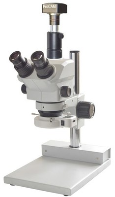 9:1 Digital Zoom Stereo Trinocular Microscope w 25Mp Camera w