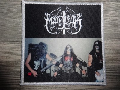 Marduk Patch Black Metal White Border Mayhem Kriegsmaschine