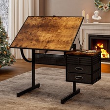 Jigsaw Puzzle Metal Table Board with 4 Trays 2 Drawers 1500Pcs Puzzle Table Gift