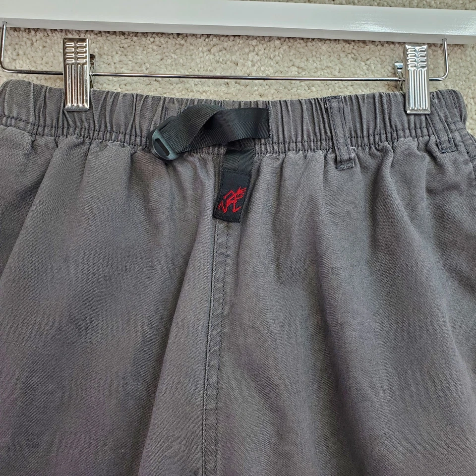 Pantalones Cortos Gramicci Pigment Dye Para Hombres XS Gris Lino Calce Relajado tiro medio Cinturón Foto 2 de 4