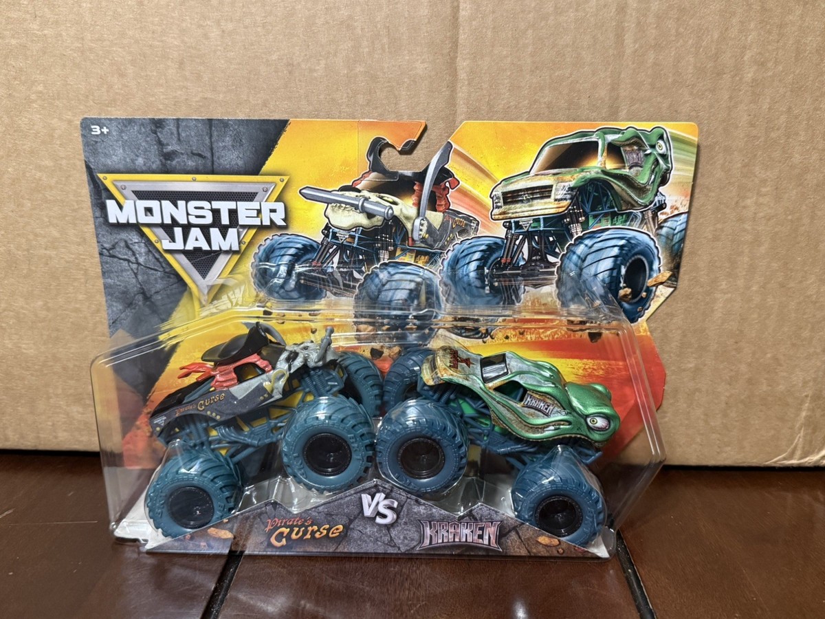 NEW Pirates Curse vs Kraken Monster Jam Truck, Dual Pack, Series