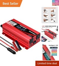 1000W Power Inverter DC 12V to 110V/120V AC Car Inverter with LCD Display, 2 ...