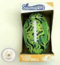 SWIMWAYS HYDRO WATERPROOF 9.25”  Green FOOTBALL-BEACH & POOL PLAY-AGES 5+ (NEW)