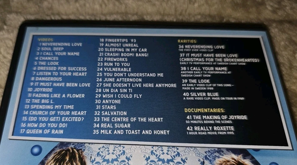 UK DVD. Complete Collection 1987-2001 ROXETTE All the Videos Ever Made & More! - Image 3 of 3