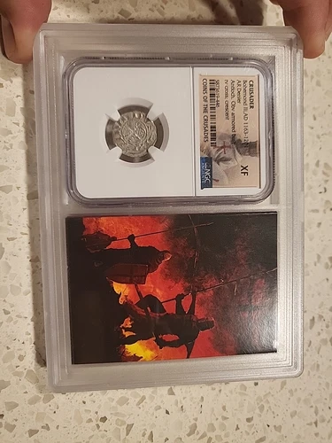 Crusader AR DENIER 1169-1201 AD NGC Xf COINS OF THE CRUSADES