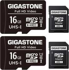 16GB Micro SD Card 2-Pack, FHD Video, Surveillance Security Cam Action Camera Dr