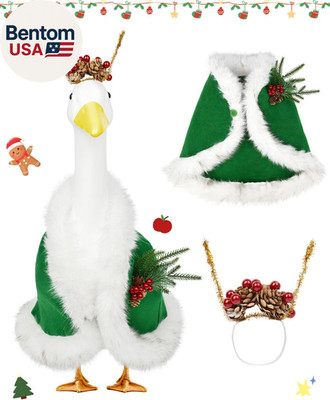 Christmas Porch Goose Outfits - Green Cape Custome Set for 23 Inch Porch Goose,