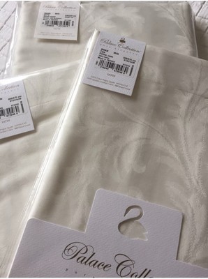 YVES DELORME SCHWANENMILCH SATIN KING/GROSS BETTBEZUG SET PALACE COLLECTION LUXUS 500TC